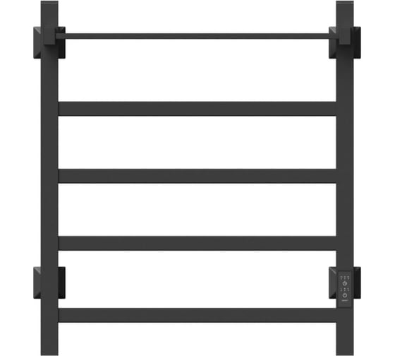 Изображение товара Полотенцесушитель MIXLINE TRIUMPH 60x50 таймер, 419Вт, 4 перекладины + ПОЛКА электрический ЧЕРНЫЙ 556376