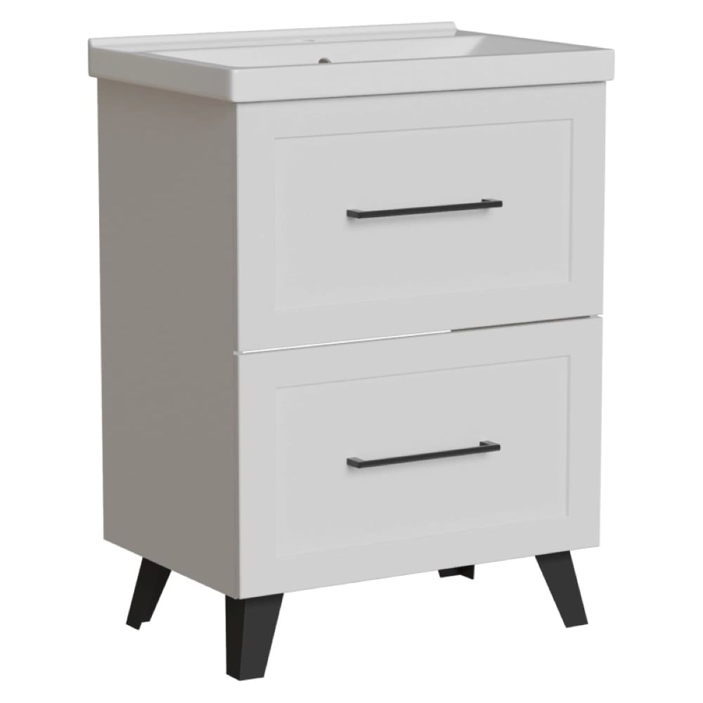 Изображение товара Тумба для ванной MIXLINE РИФ-60 2 ящика белая под раковину Fest-60