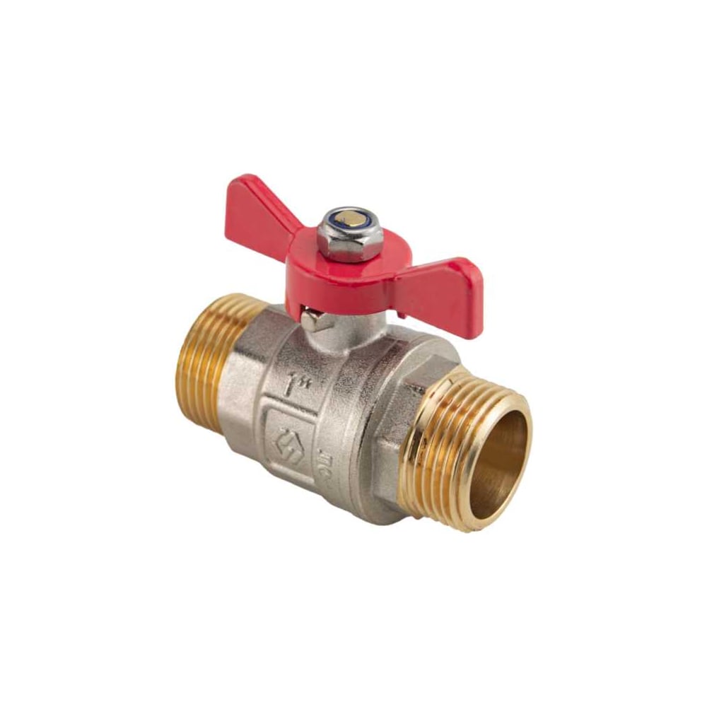 Изображение товара Шаровой кран MVI ГОСТ 1 нар.-нар. бабочка 25 мм 40 бар красный