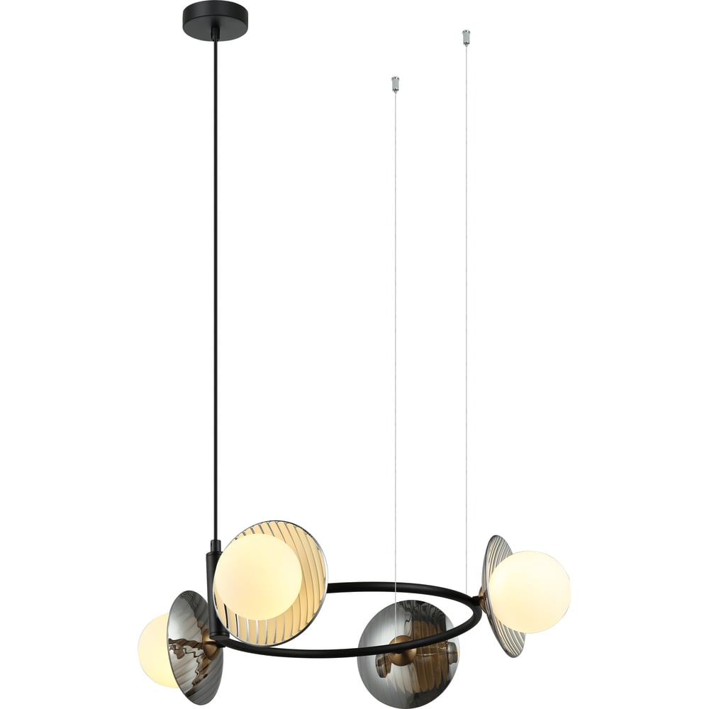 Изображение товара Люстра Росток MDM-6002/4 BK+SG черный 4x40W G9 светильник стиль лофт