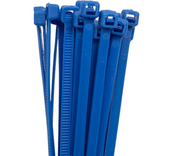 Изображение товара Кабельный хомут duwi нейлон, 250x3,6 мм, синий, 25 шт. 30239 1