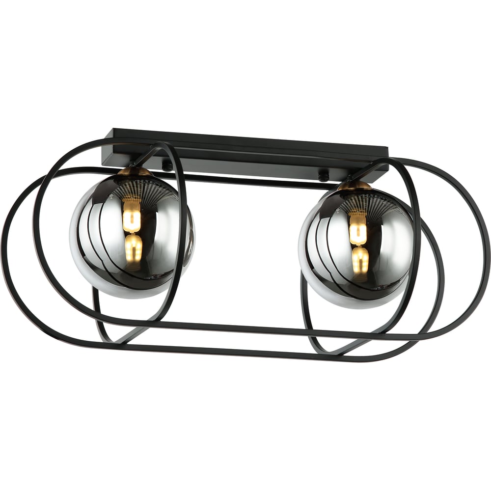 Изображение товара Люстра Росток MXM-4877/2 BK+SG черная 2x40W G9 стиль лофт