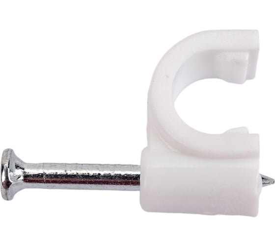 Изображение товара Круглая кабельная скоба duwi 6 мм, белая, 20 шт. 30304 6