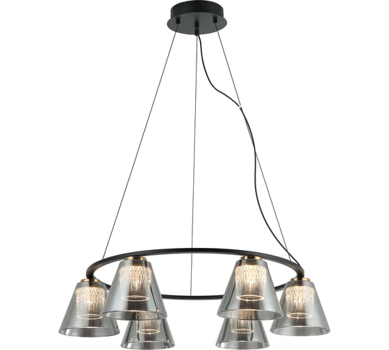 Изображение товара Люстра Росток MDM-8257/6 BK+SG черный 14W LED 3000K d745 h1190, HAO24 988385801