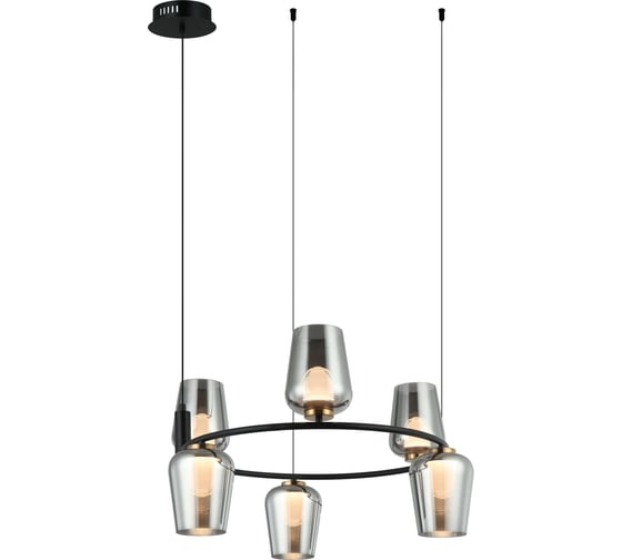 Изображение товара Люстра Росток MDM-8258/6 BK+SG черный 18W LED 3000K d660 h1340, HAO24 988385804