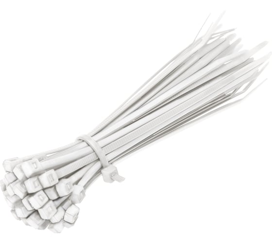 Изображение товара Кабельный хомут duwi нейлон, 120x2,5 мм, белый, 100 шт. 30257 5