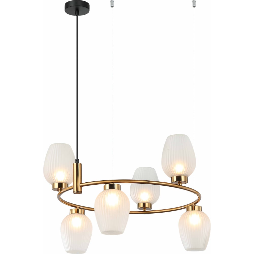 Изображение товара Люстра Росток MDM-5919/6 BRO+W латунь 6x40W G9 D650 H1000