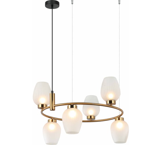 Изображение товара Люстра Росток MDM-5919/6 BRO+W латунь 6x40W G9 d650 h1000, HAO24 988385869