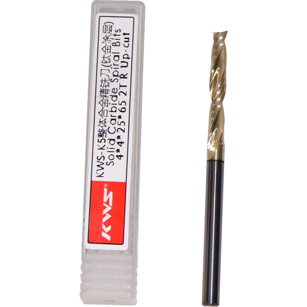 Изображение товара Фреза спиральная KWS 4х4х25х65 Z2 RH Golden Coating