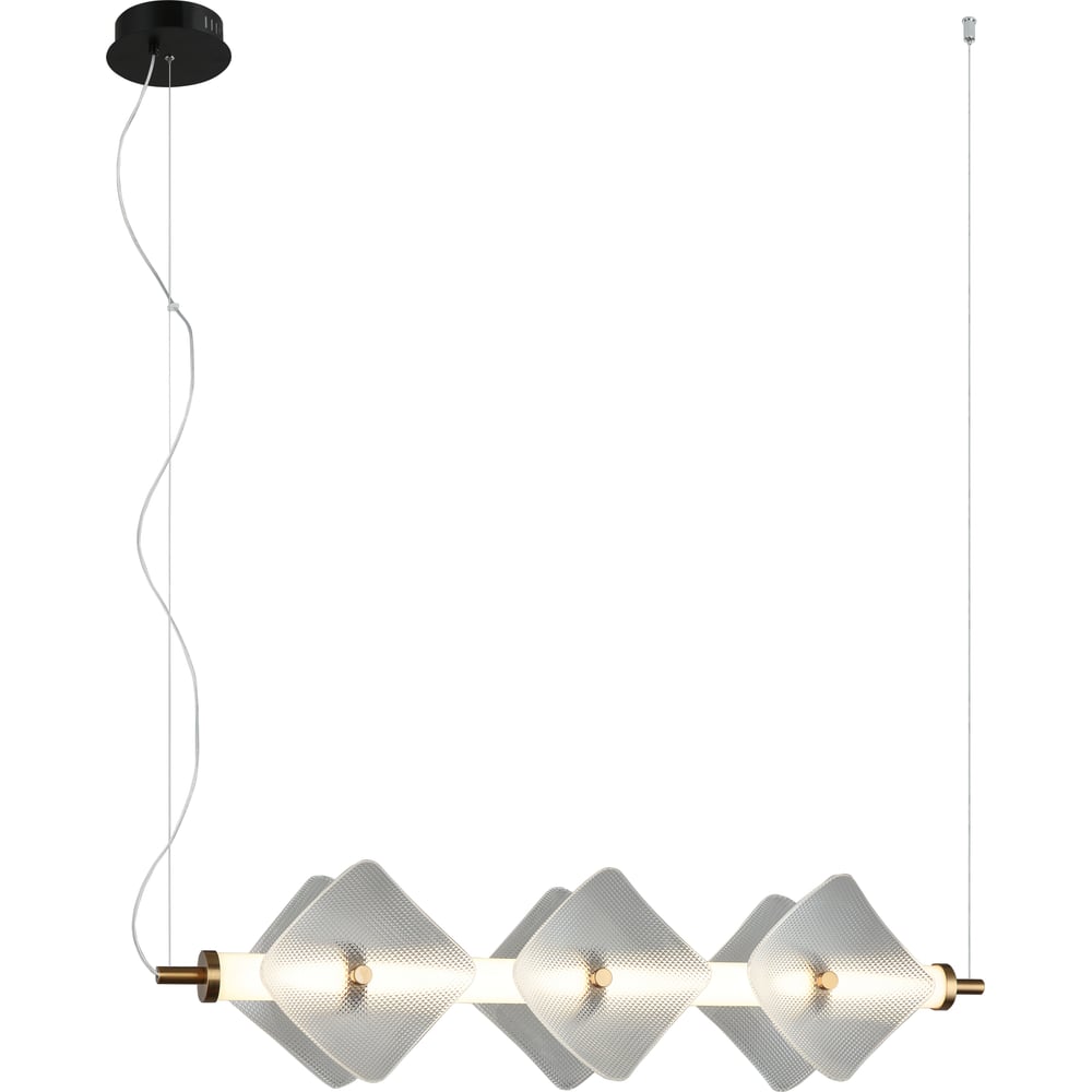 Изображение товара Люстра Росток MDM-8352/6 CL BK+BR с встроенными светодиодами и регулируемой высотой