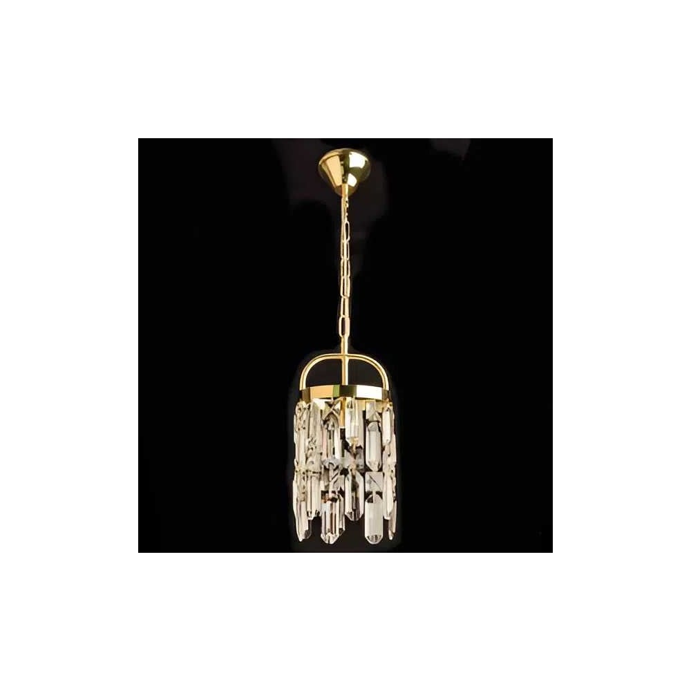 Изображение товара Подвес Росток 8418/1/160 A GD из хрусталя с золотой арматурой
