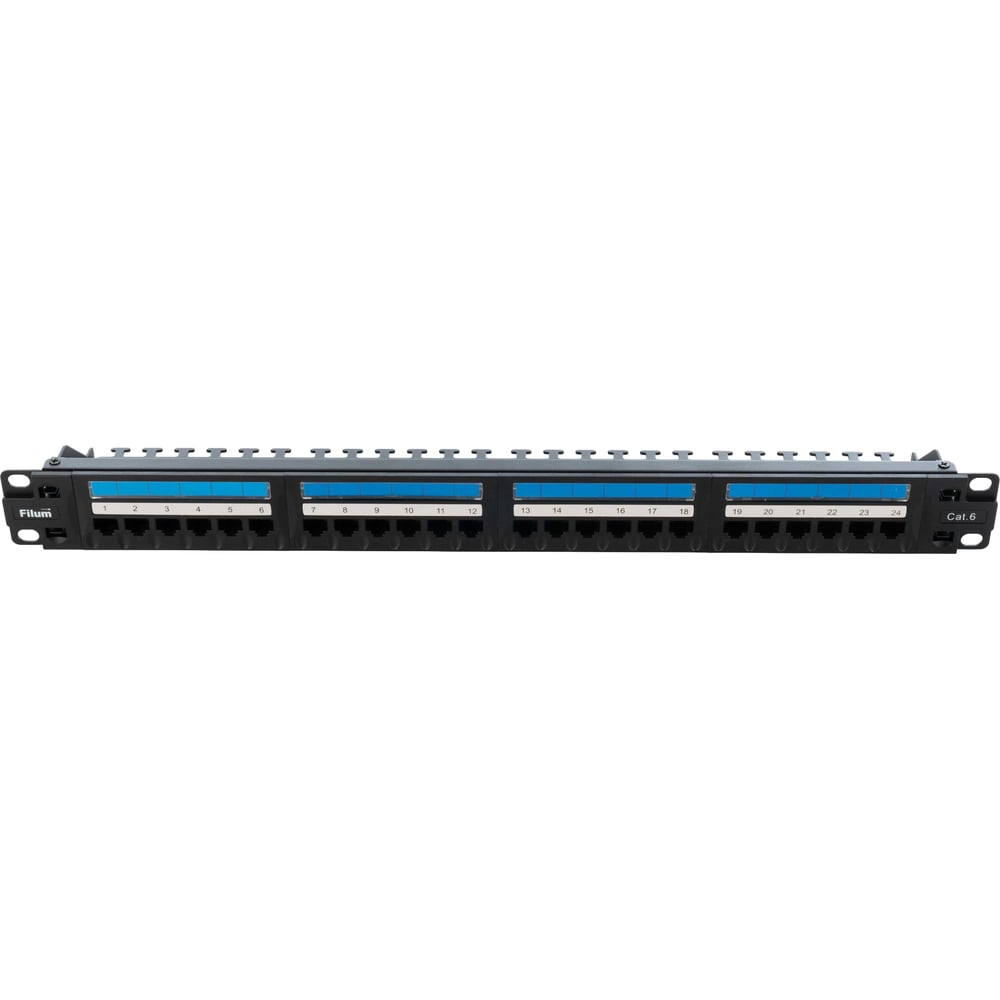 Изображение товара Патч-панель Filum 19 1U Cat 6 24 порта RJ45 неэкранированная