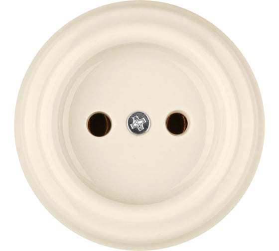Изображение товара Розетка TDM ELECTRIC фарфоровая 2П 10А 250В слоновая кость, серия "Болонь" SQ1820-0311