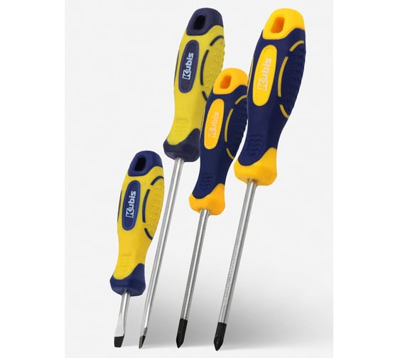 Изображение товара Набор отверток KUBIS PH1*75, PZ2*100, SL5*100, SL6*38 CrV KBS_set04