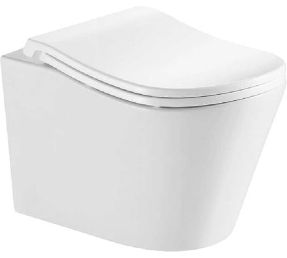 Изображение товара Унитаз подвесной анатомический WAVE SILUET Tornado3.0 сиденье дюропласт, м/л, быстр, БЕЛЫЙ глянец L 555403