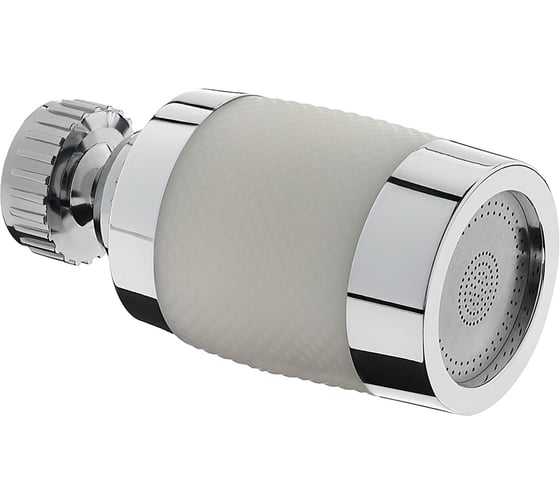 Изображение товара Аэратор-насадка СоюзКран для смесителя с фильтром, 2 режима, хром/белый 565-137