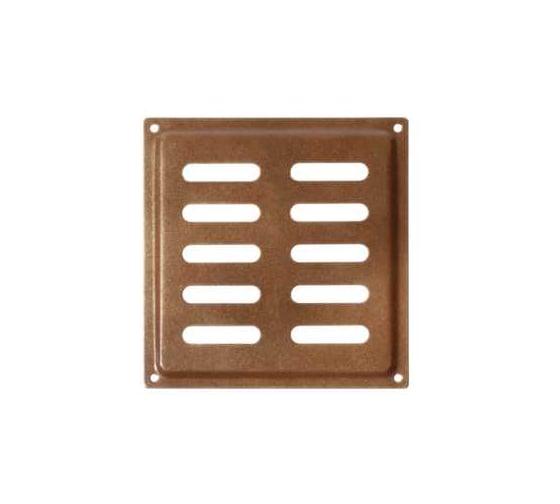 Изображение товара Решетка вентиляционная DOMART 150x150 модель 2 коричневый металлик 4660046005245