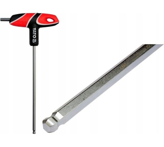 Изображение товара Шестигранник с Т-образной рукояткой YATO 6мм с шар. гол. YT-05591 371305591 092 1