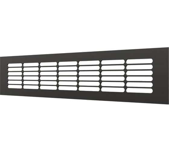 Изображение товара Решетка вентиляционная переточная ERA DP AL 300x60 алюминий Matt black 3006DP AL Matt black