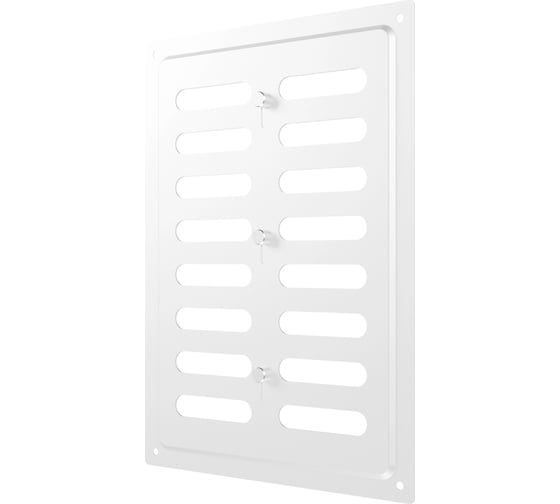 Изображение товара Решетка вентиляционная регулируемая ERA MER 170x240 окрашенная сталь White 1724MER White