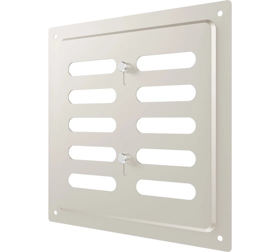 Изображение товара Решетка вентиляционная регулируемая ERA MER 175x175 окрашенная сталь Beige 1717MER Beige