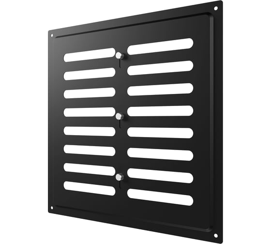 Изображение товара Решетка вентиляционная регулируемая ERA MER 250x250 окрашенная сталь Black 2525MER Black