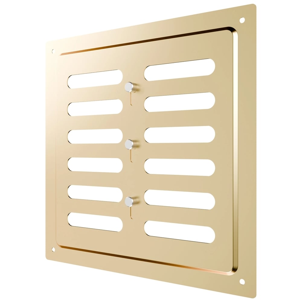 Изображение товара Регулируемая вентиляционная решетка ERA MER 200x200 сталь Gold