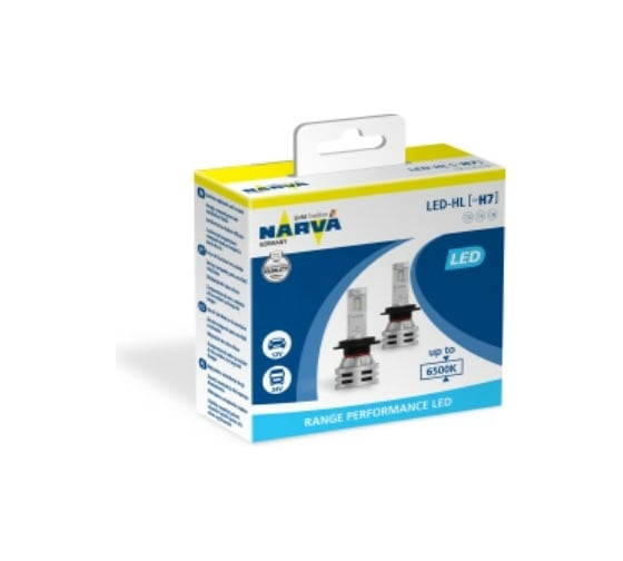 Изображение товара Автолампа NARVA H1 P14,5s LED RANGE PERFOMANCE 19Wх2 6500K 2шт. 180573000