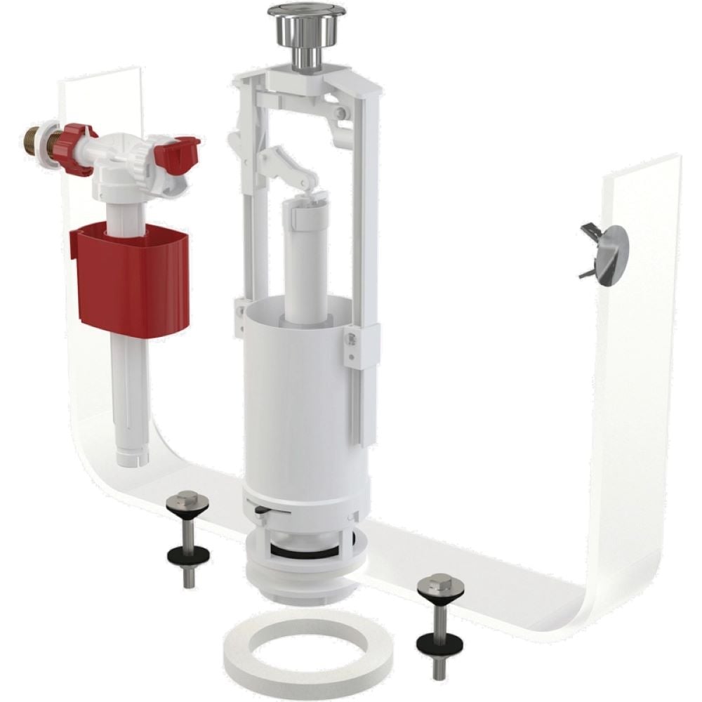 Изображение товара Арматура к смывному бачку стоп-кнопка Alcadrain 1/2 хромированная кнопка боковая подводка универсальная колонка латунный штуцер SA2000К 516275