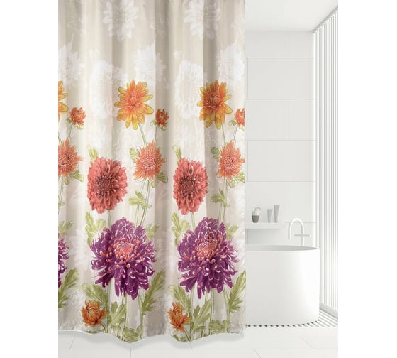 Изображение товара Штора для ванной комнаты Bath Plus 180х180 AUTUMN CHRYSANTHEM MULTI ch-21268