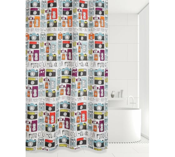 Изображение товара Штора для ванной комнаты Bath Plus 180х180 CAMERAS multicolor ch-21259