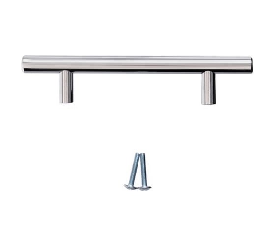 Изображение товара Ручка-рейлинг Mebax диаметр 12 мм, 96 мм, хром 00-00001567