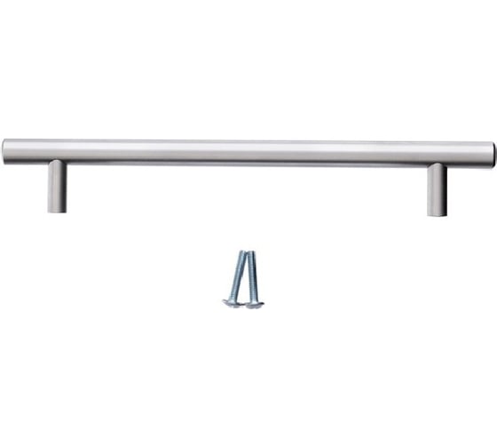 Изображение товара Ручка-рейлинг Mebax диаметр 12 мм, 192 мм, матовый хром 00-00001574