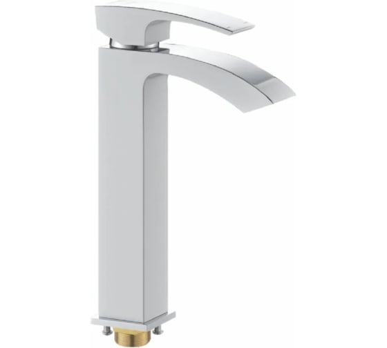 Изображение товара Смеситель для накладной раковины OUTE Водопад из латуни, каскадная подача воды, цвет белый T1011K-1