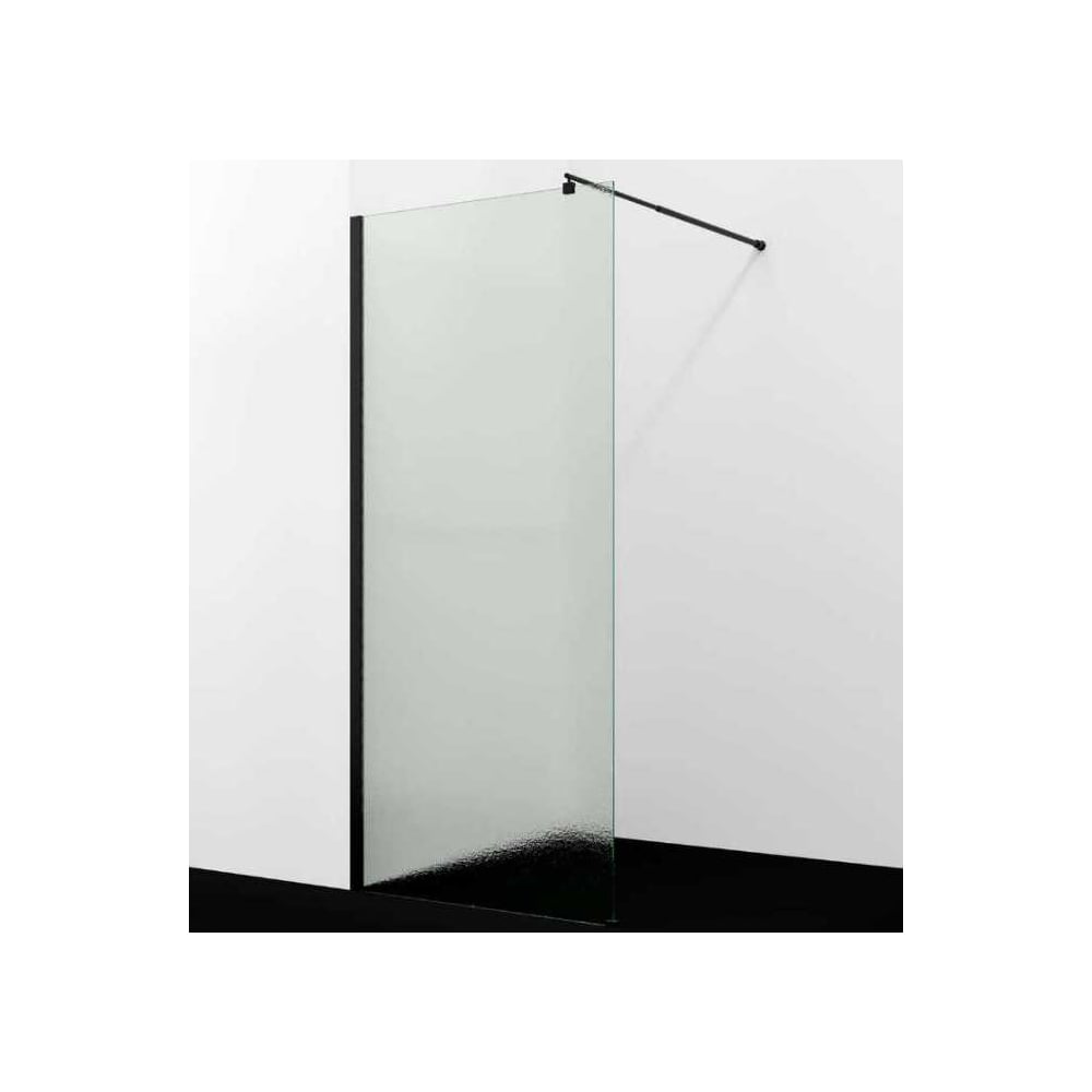 Изображение товара Душевая перегородка WasserKraft Rur 30W40MB-TXG 1200 мм стекло украс узор черный профиль