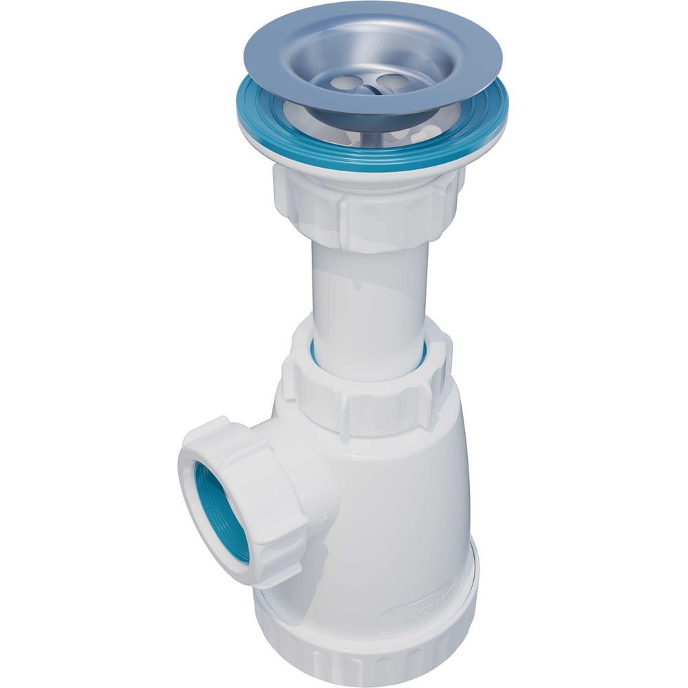 Изображение товара Сифон для умывальника Инкопласт И 1 1/4*32 МИНИ белый хром