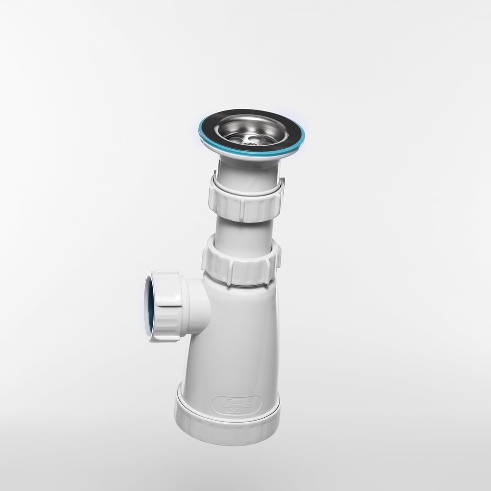 Изображение товара Сифон для умывальника Инкопласт И 1 1/2*40 пластиковый с регулировкой