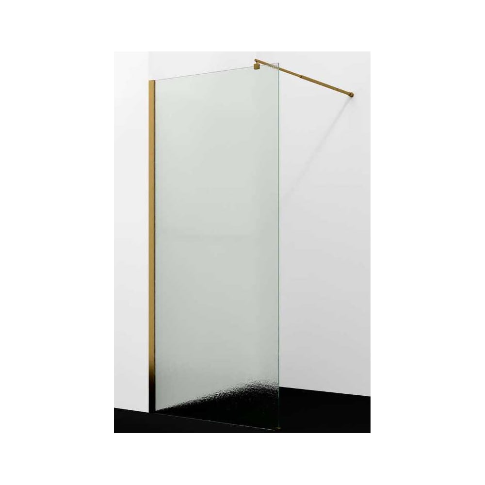 Изображение товара Душевая перегородка WasserKraft Rur 30W44BG-TXG стекло золотой профиль 2000 мм