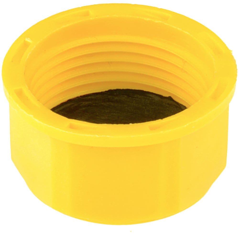 Изображение товара Колпачок пластиковый Миниворкс с внутренней резьбой 3/4 дюйма, желтый, 3 шт.