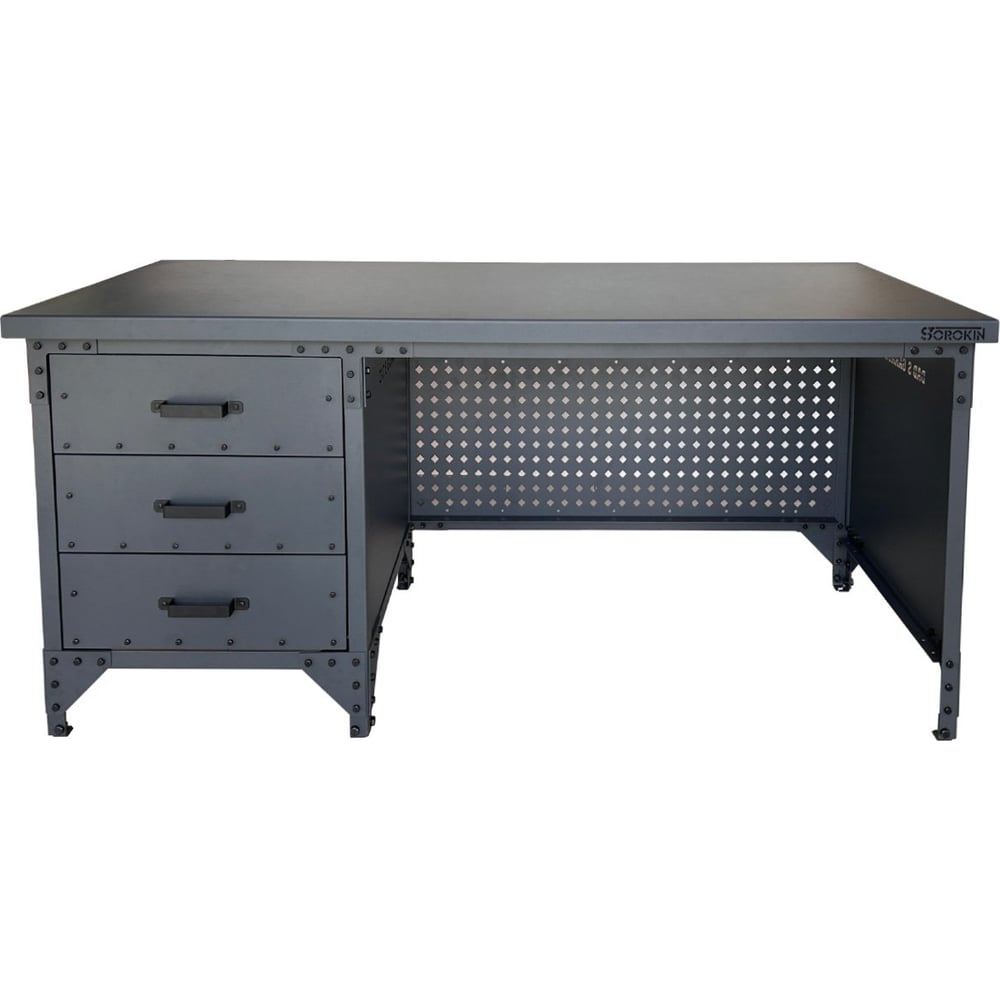 Изображение товара Стол рабочий Сорокин Heavy Metal 6,5ft DAD's Garage профессиональный офисный