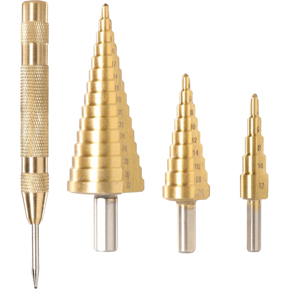 Изображение товара Набор ступенчатых сверл INGCO AKSDS2041 - 4 шт