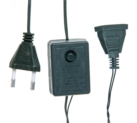 Изображение товара Гирлянда для дома Серпантин 13м 152 лампы LED зеленый провод, 8 режимов, IP-20, Белый (возможность соединения) 120-063