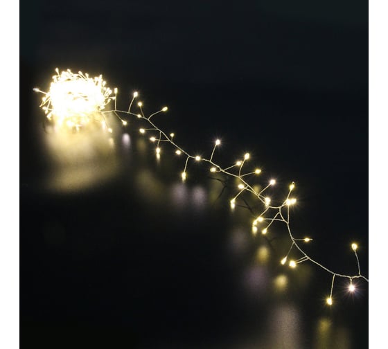 Изображение товара Гирлянда для дома Серпантин 2,0 м 150 ламп LED Мишура, IP-40, Теплый белый 183-747