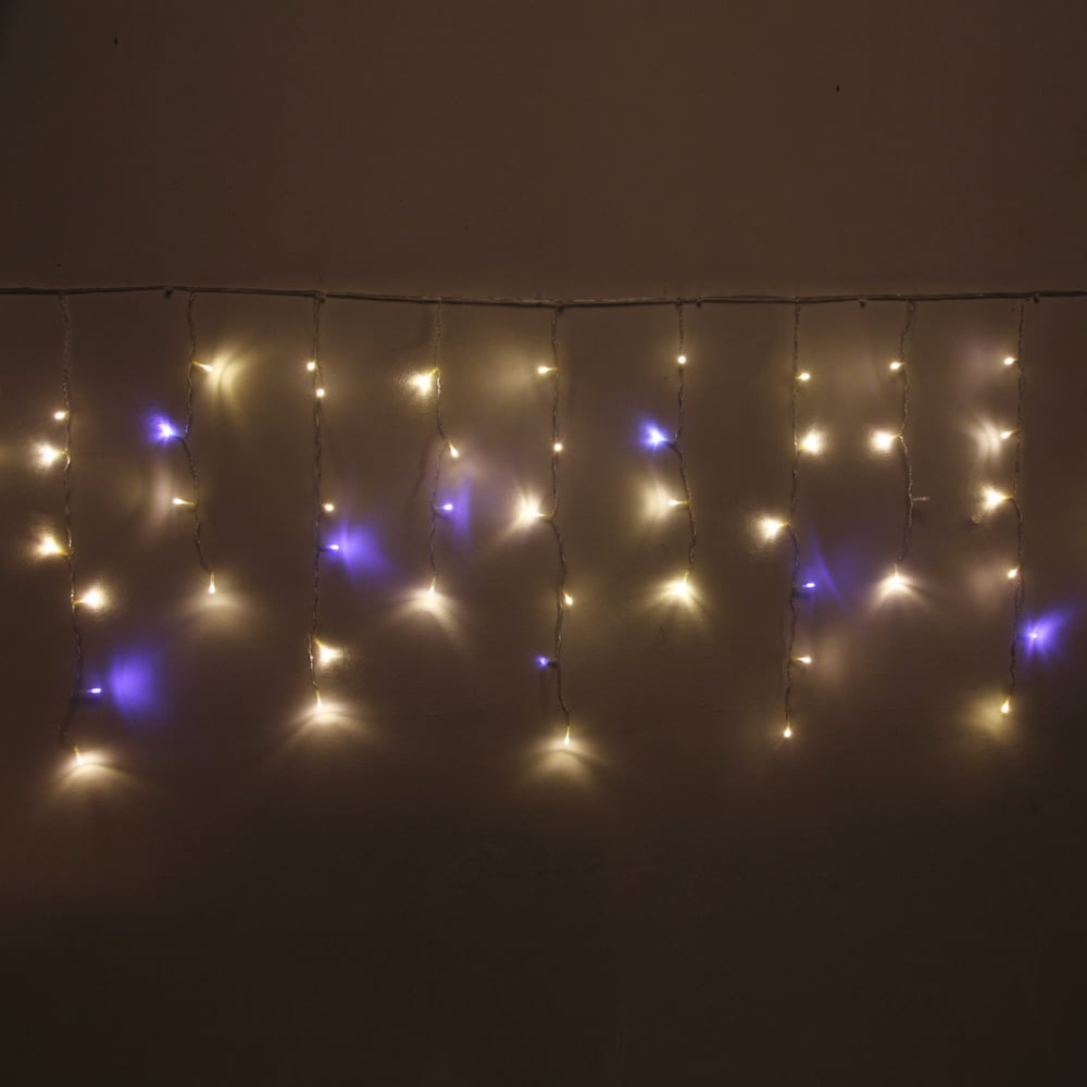 Изображение товара Гирлянда уличная Серпантин БАХРОМА Мерцание 3м 100 LED Теплый белый