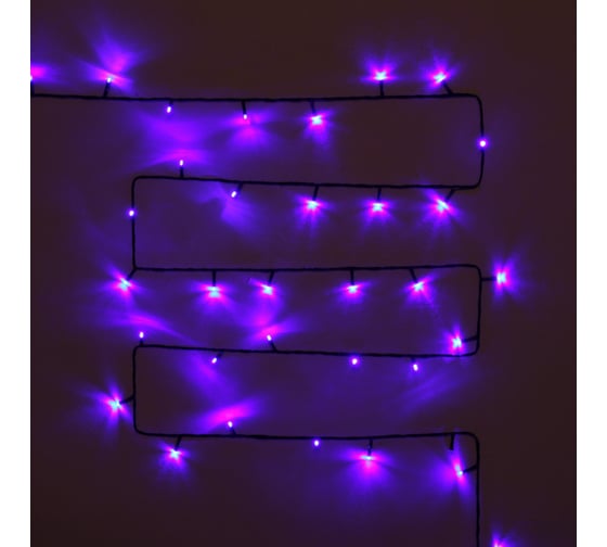 Изображение товара Серпантин Гирлянда для улицы Мерцание 11м 120 ламп LED чёрный провод, 1 режим, IP-54, Синий (возможность соединения) 183-742