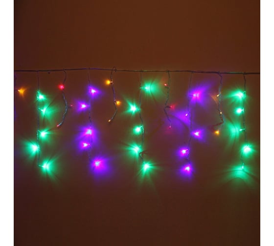 Изображение товара Гирлянда для дома Серпантин БАХРОМА ш3м* в30/50см 120 ламп LED, прозрачный провод, 8 режимов, IP-20, Мультицвет (возможность соединения) 183-252