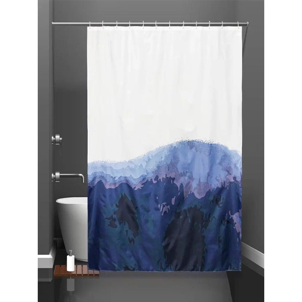 Изображение товара Штора для ванной комнаты Bath Plus 180х200 Blue blotch с водоотталкивающим покрытием