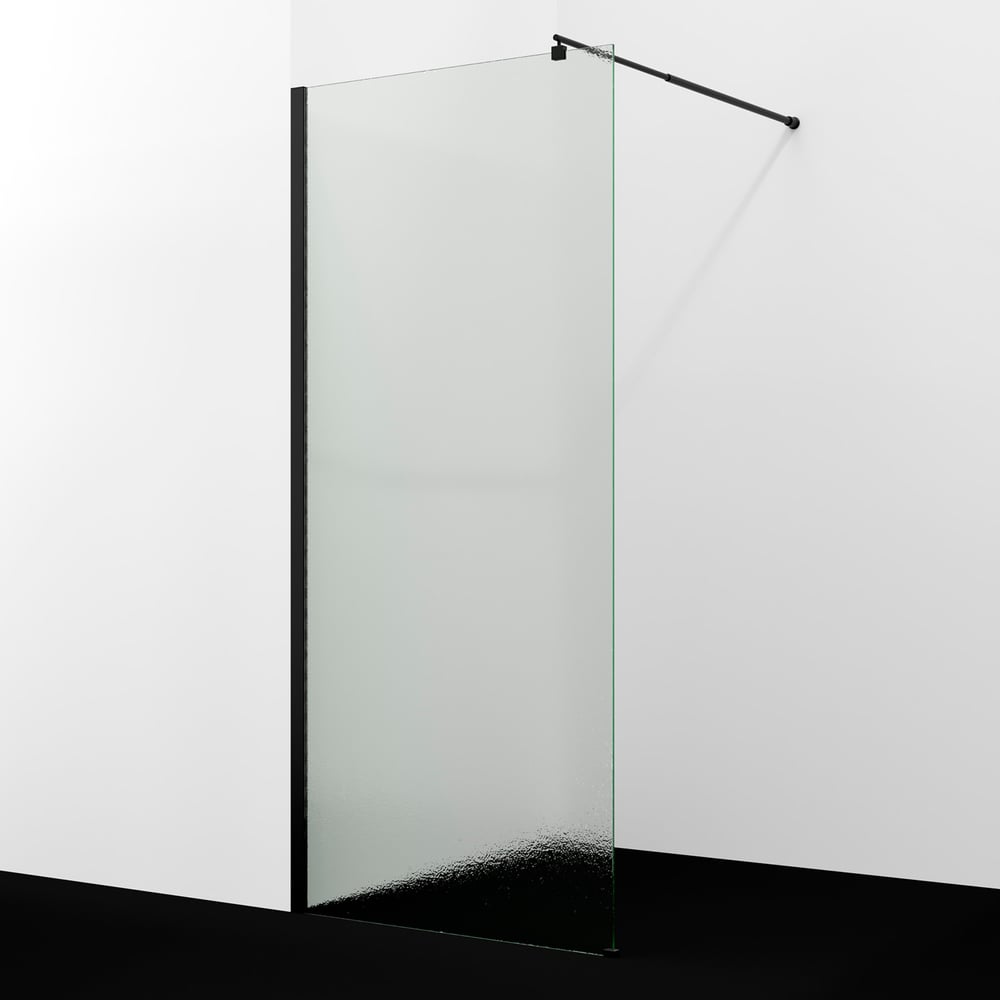 Изображение товара Душевая перегородка WasserKraft Rur 30W46MB-TXG, черная, 2000х1100 мм