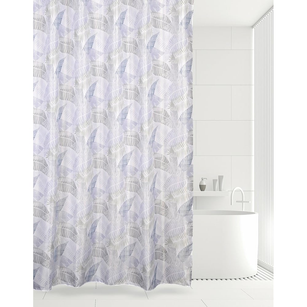 Штора для ванной комнаты Bath Plus синие листья рассказы осеева валентина александровна