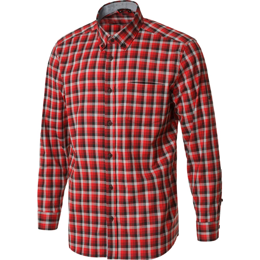 Изображение товара Мужская рубашка БРИСТОНБАР BARISTA клетка длинный рукав размер 52 XL